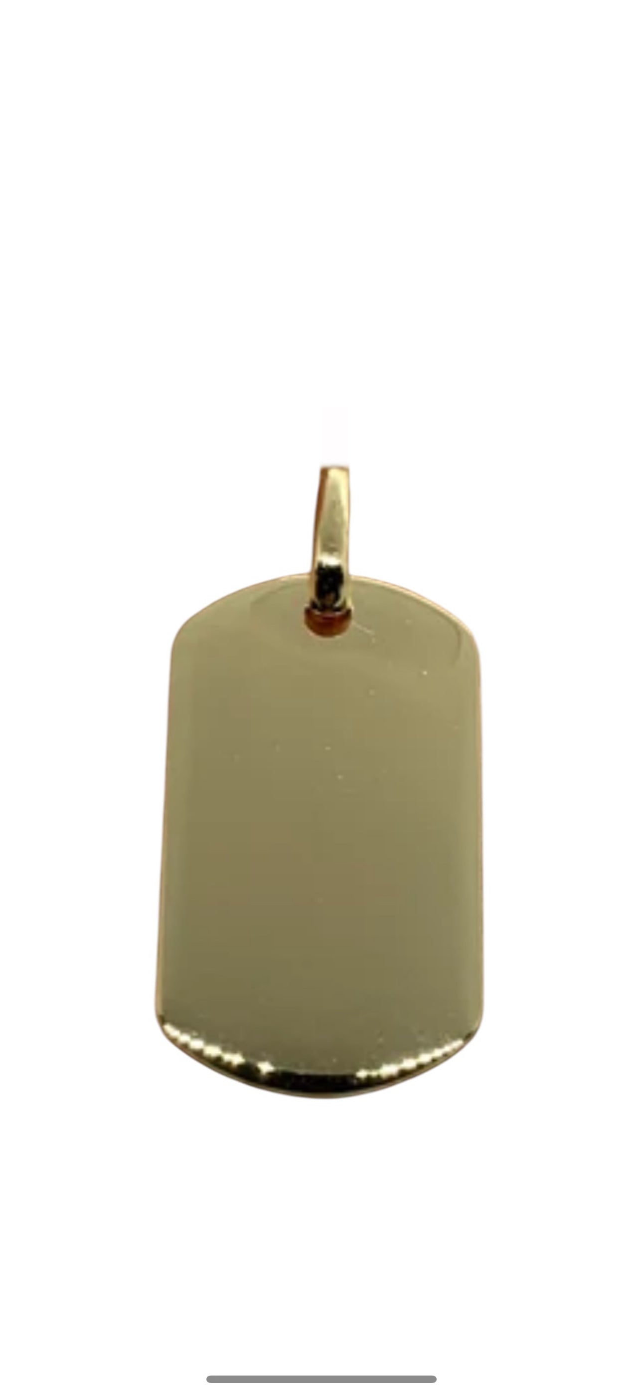 Pacific Customized Tag Pendant 14K Solid Gold - WATERPROOF