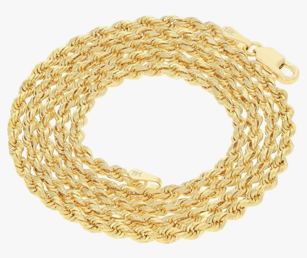Tortola 10k or 14K Solid Gold Chain - WATERPROOF