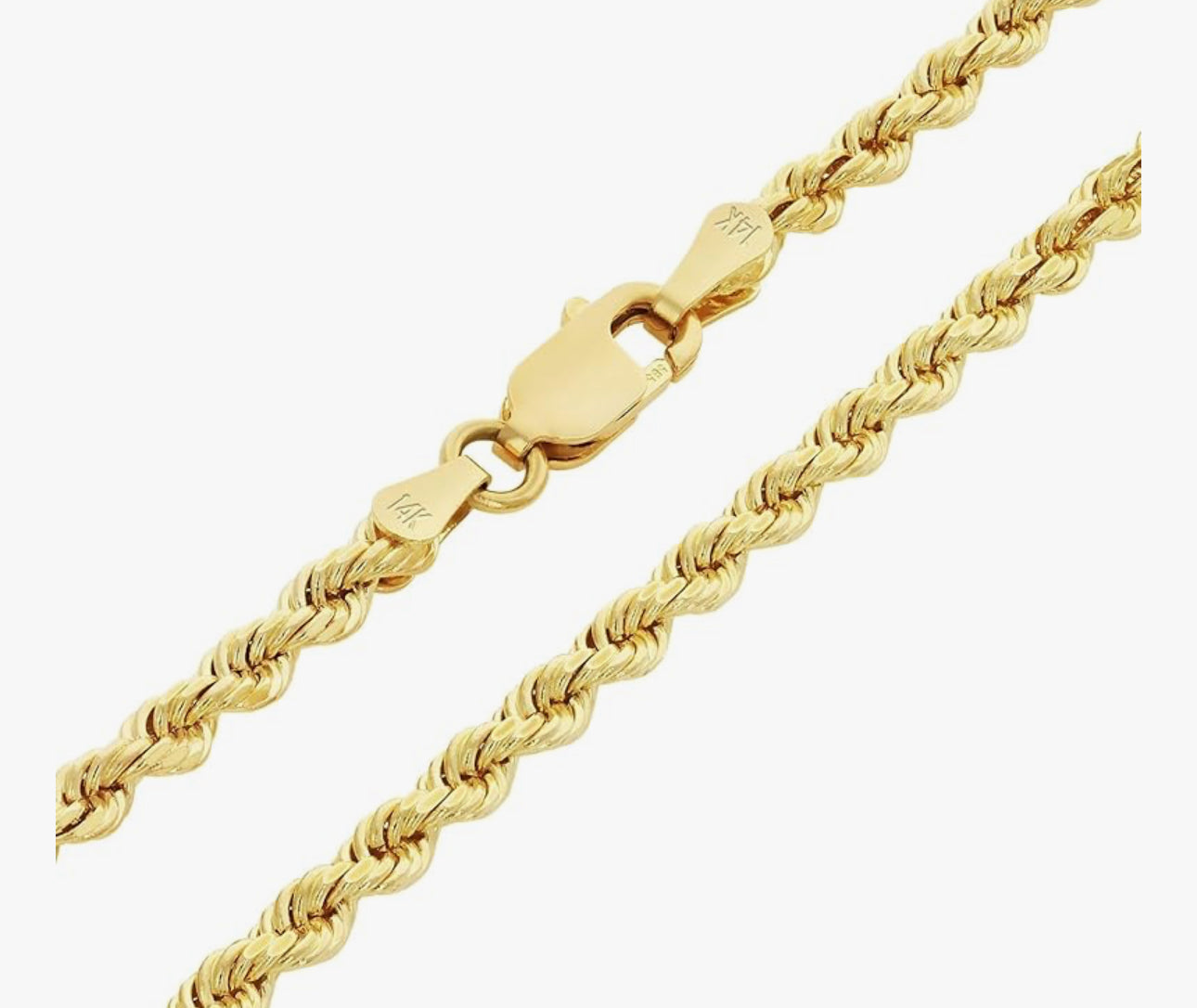 Tortola 10k or 14K Solid Gold Chain - WATERPROOF