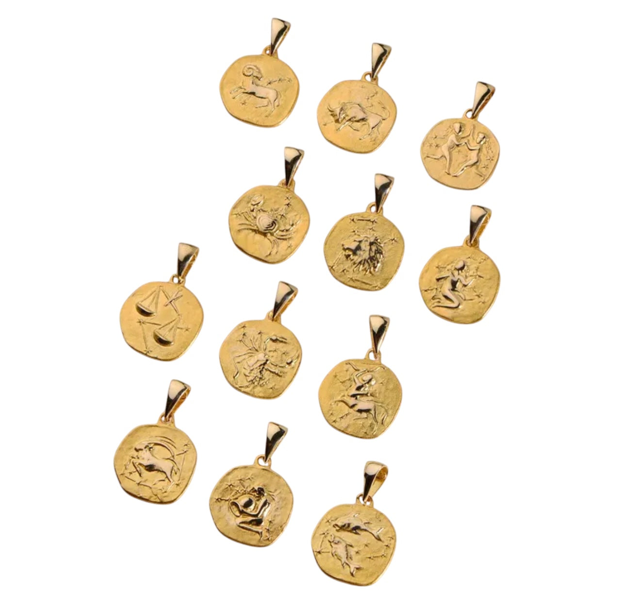 Maui Star Zodiac Pendants 14k Solid, Gold Vermeil or Silver - Silver and 14K Solid are WATERPROOF