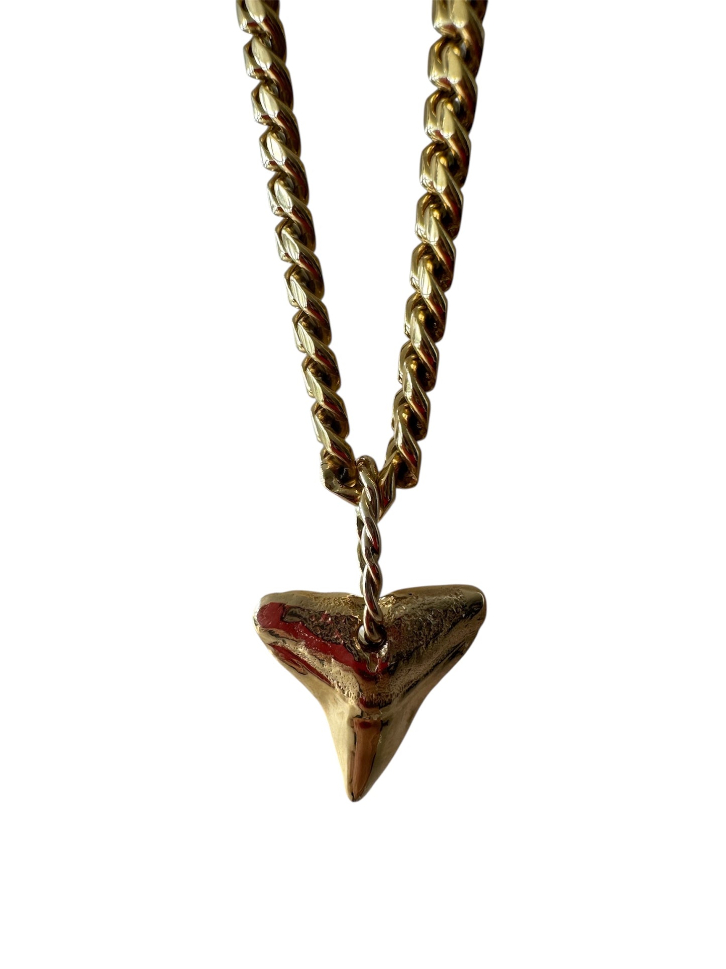 Shark Pendant 14K Solid Gold or Sterling Silver - WATERPROOF