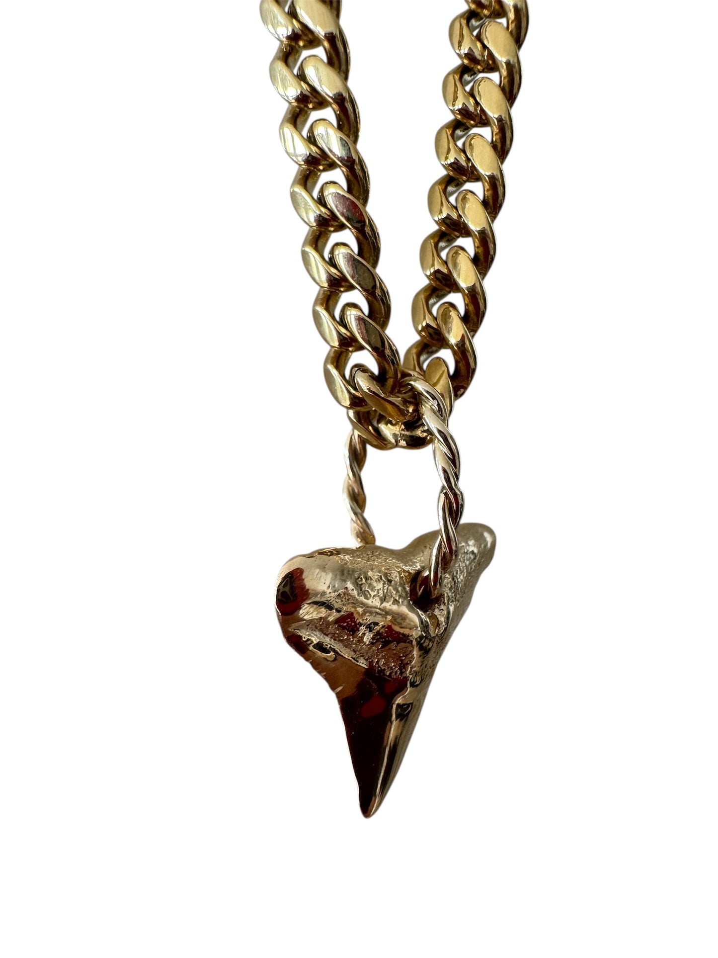 Shark Pendant 14K Solid Gold or Sterling Silver - WATERPROOF